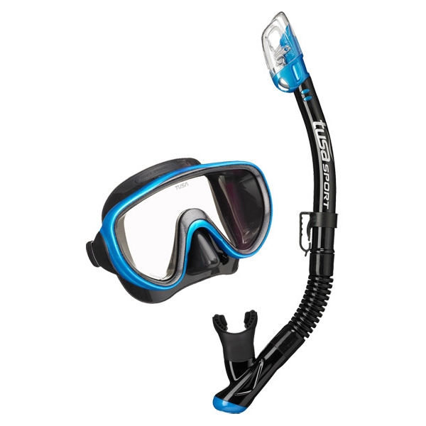 TUSA SPORT UC1625 Mask and Snorkel Set ADULT Black