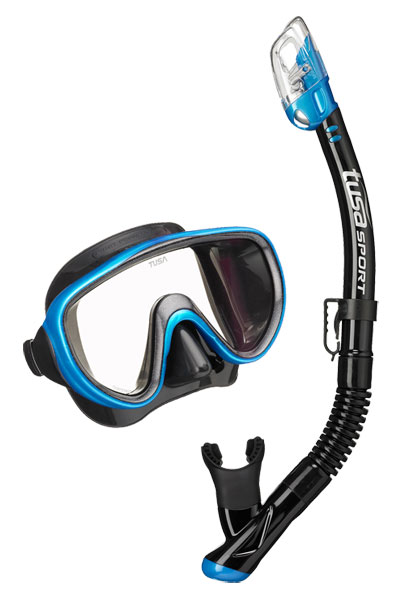 TUSA SPORT UC1625 Mask and Snorkel Set ADULT Black
